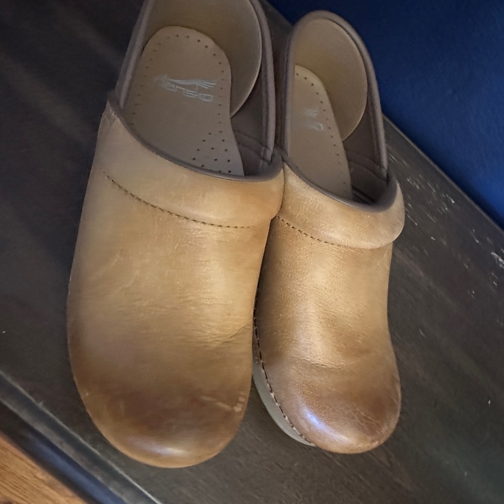 Dansko camel clogs 36